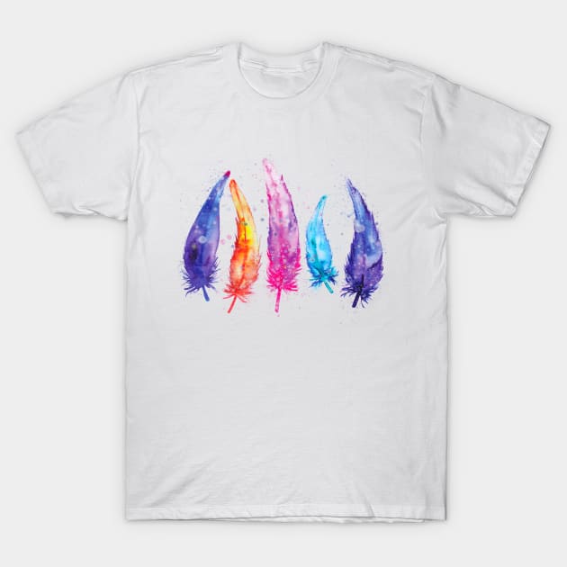 Feathers T-Shirt by CoconuTacha